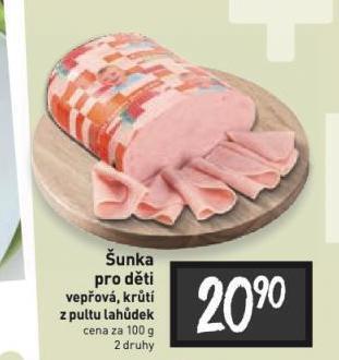 Billa Šunka pro děti nabídka