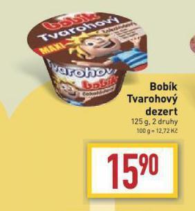 Billa Bobík tvarohový dezert nabídka