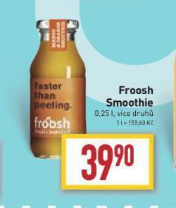 Billa Froosh smoothie nabídka