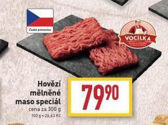 Billa Hovězí mělněné maso nabídka