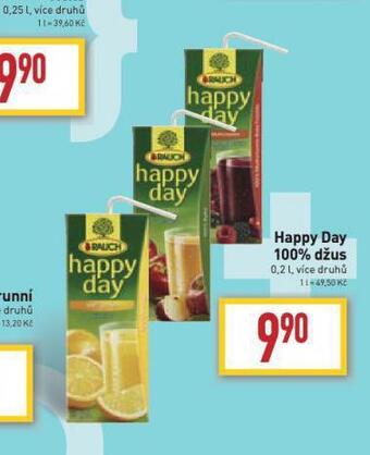 Billa Happy day 100% džus nabídka