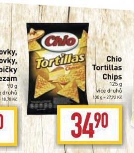 Billa Chio tortillas chips nabídka
