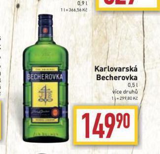 Billa Karlovarská becherovka nabídka