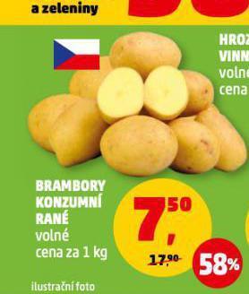 Penny Market Brambory konzumní rané nabídka