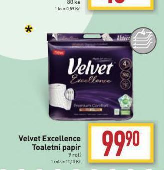 Billa Velvet toaletní papír nabídka
