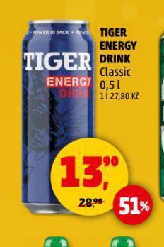 Penny Market Tiger energy drink nabídka
