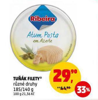 Penny Market Tuňák filety nabídka
