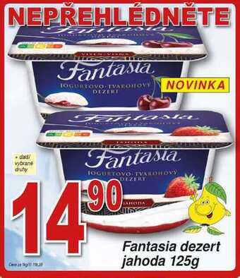 Hruška Danone fantasia dezert jahoda 125g nabídka