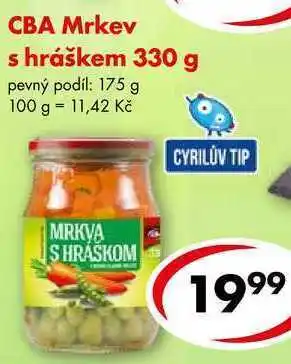 CBA Cba mrkev s hráškem, 330 g nabídka