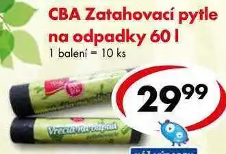 CBA Cba zatahovací pytle odpadky 60 l, 10 ks nabídka