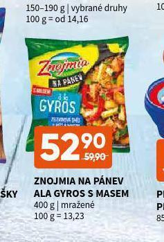 Znojmia na pánev ala gyros s masem