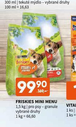Terno Friskies mini menu granule pro psy nabídka