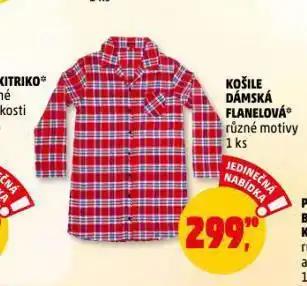 Košile dámská flanelová