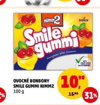 Penny Market Ovocné bonbony smile gummi nimm2 nabídka