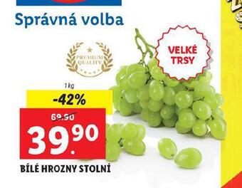 Lidl Bílé hrozny stolní nabídka