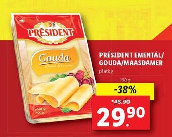 Lidl Président maasdamer nabídka