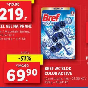 Lidl Bref wc blok color active nabídka