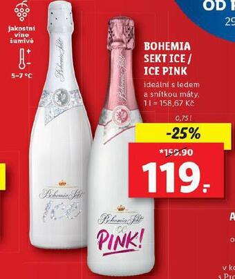 Lidl Bohemia sekt ice / ice pink nabídka