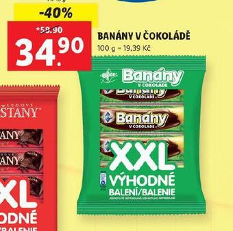 Lidl Banány v čokoládě nabídka