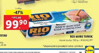 Lidl Rio mare tuňák nabídka