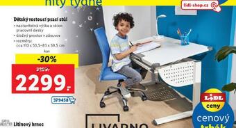 Lidl Dětský rostoucí psací stůl nabídka