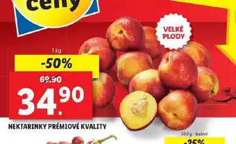 Lidl Nektarinky prémiové kvality nabídka