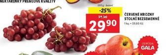 Lidl Červené hrozny stolní bezsemenné nabídka