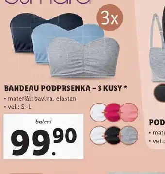 Lidl Bandeau podprsenka nabídka