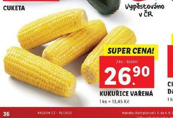 Lidl Kukuřice vařená nabídka