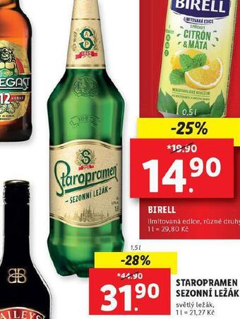 Lidl Pivo staropramen nabídka