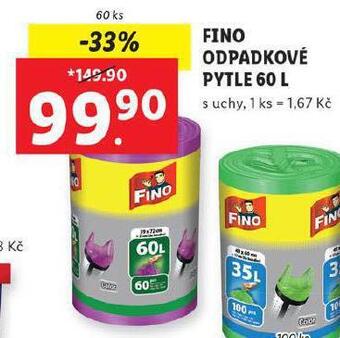 Lidl Fino odpadkové pytle nabídka
