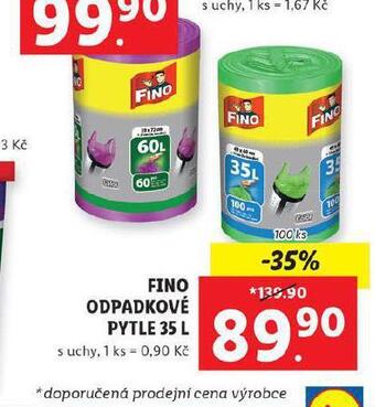 Lidl Fino odpadkové pytle nabídka