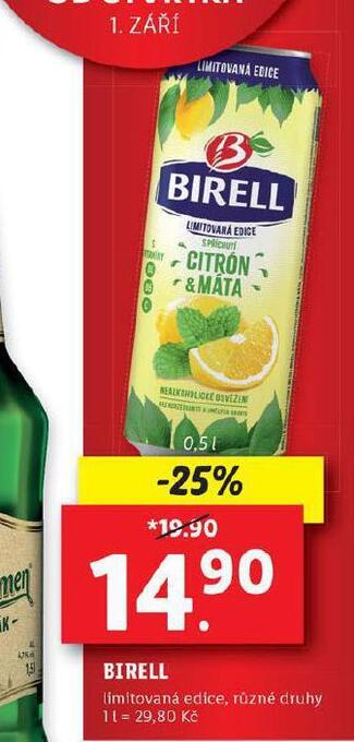 Lidl Birell nealkoholické pivo nabídka