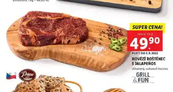 Lidl Hovězí roštěnec s jalapeňos nabídka