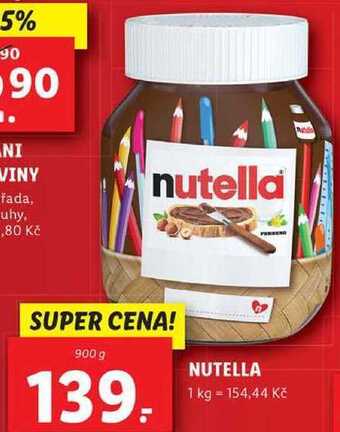 Lidl Nutella, 900 g nabídka