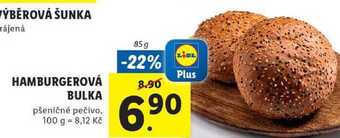 Lidl Hamburgerová bulka, 85 g nabídka