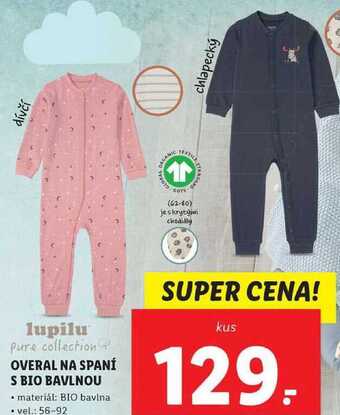 Lidl Overal na spaní s bio bavlnou nabídka