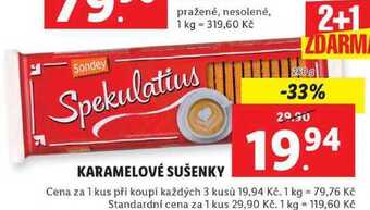 Lidl Karamelové sušenky, 250 g nabídka