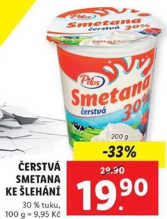 Lidl Čerstvá smetana ke šlehání, 200 g nabídka