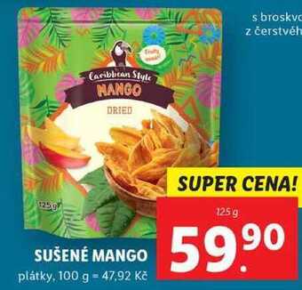 Lidl Sušené mango, 125 g nabídka