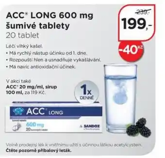 ACC Long 600 mg šumivé tablety 20 tablet