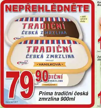 Lidl Prima tradiční česká zmrzlina nabídka