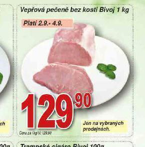Lidl Vepřová pečeně bez kosti nabídka
