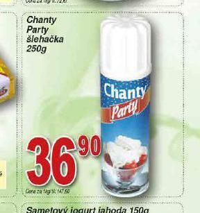 Lidl Chanty party šlehačka nabídka