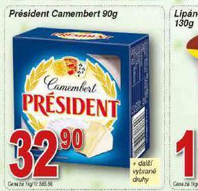 Lidl Président camembert nabídka