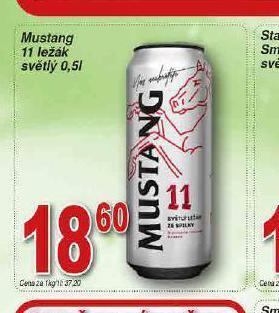 Lidl Pivo mustang 11 ležák světlý nabídka