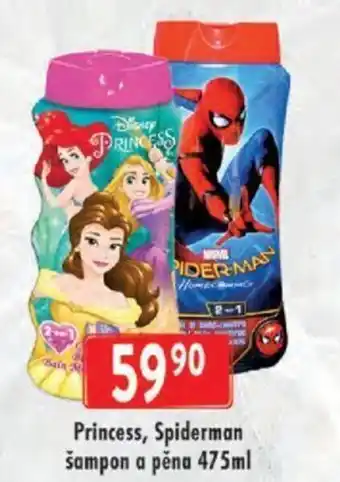 Astur&Qanto Princess, Spiderman šampon a pěna 475 ml nabídka