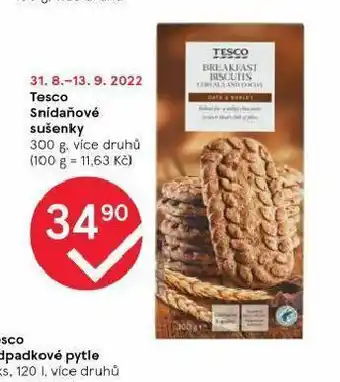Tesco Tesco snídaňové sušenky nabídka