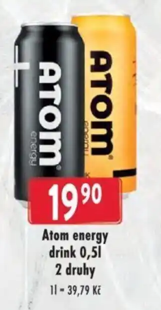 Astur&Qanto Atom energy drink 0,5 l 2 druhy nabídka