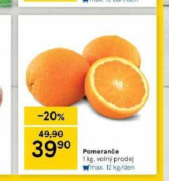 Tesco Pomeranče nabídka